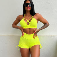 CONJUNTO MUSA SHORT ACESS AMARELO NEÓN (empina)