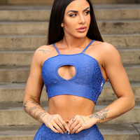 TOP GOTA JACQUARD AZUL
