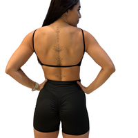 CONJUNTO SHORT PRETO LISO (empina)