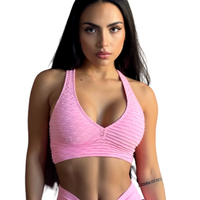 TOP NADADOR BROCADO ROSA BB