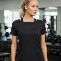 CAMISETA MANGUINHA DRY FIT PRETA