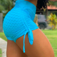 SHORT BROCADO AZUL ACQUA (empina)