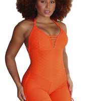 MACAQUINHO TIRAS BROCADO LARANJA (empina)