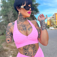 TOP NADADOR BROCADO ROSA BB