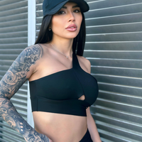 TOP OMBRO PRETO LISO