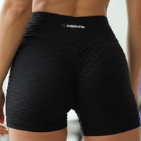 SHORT RETO BROCADO PRETO (empina)