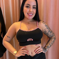 TOP GOTA PRETO LISO DETALHES SALMÃO