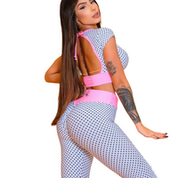 LEGGING POA BRANCO COM ROSA (empina)