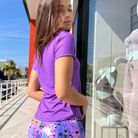 CAMISETA DRY FIT MANGUINHA ROXA