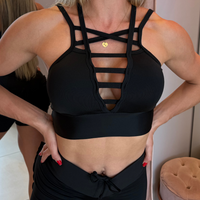 TOP TIRAS PRETO LISO