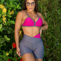 CONJUNTO SHORT DUO CINZA CEREJA (normal)