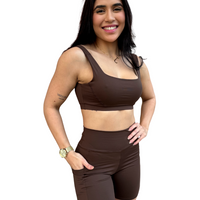 CONJUNTO SHORT BOLSO MARROM DARK (normal)