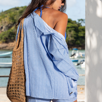 CAMISA LISTRADA AZUL