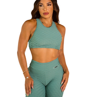 CONJUNTO LEGGING GRINGA BROCADO VERDE BOTÂNICO (empina)