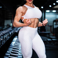 CONJUNTO LEGGING GRINGA BROCADO BRANCO (empina)