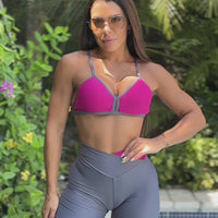 CONJUNTO SHORT DUO CINZA CEREJA (normal)