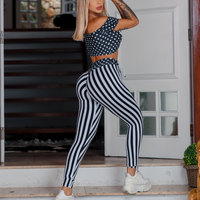 CONJUNTO CIGANINHA LISTRAS BOLINHAS PRETO E BRANCO (empina)