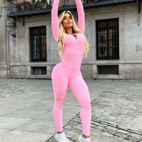 MACACÃO ZIPER MANGA LONGA ROSA BB (empina)