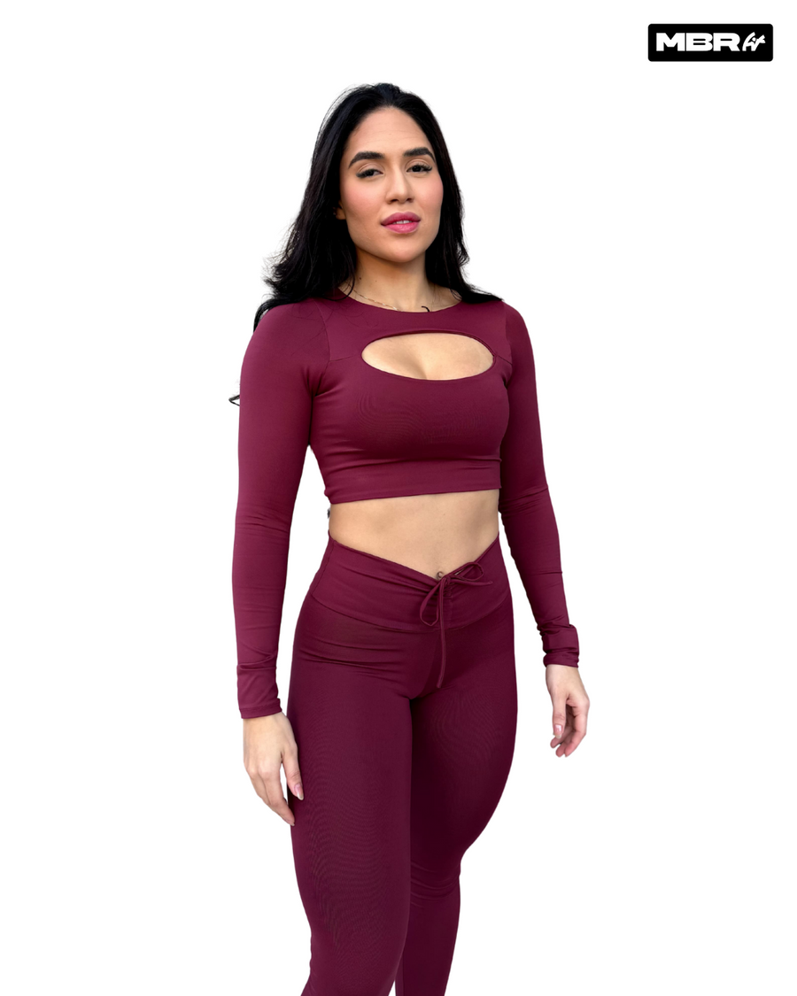 CONJUNTO FRUFRU MANGA LONGA BORDÔ (empina)