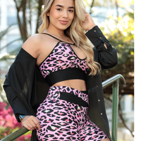 CONJUNTO SHORT ONÇA ROSA (empina)