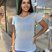 CAMISETA MANGUINHA AZUL BB