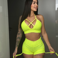 CONJUNTO MUSA SHORT ACESS AMARELO NEÓN (empina)