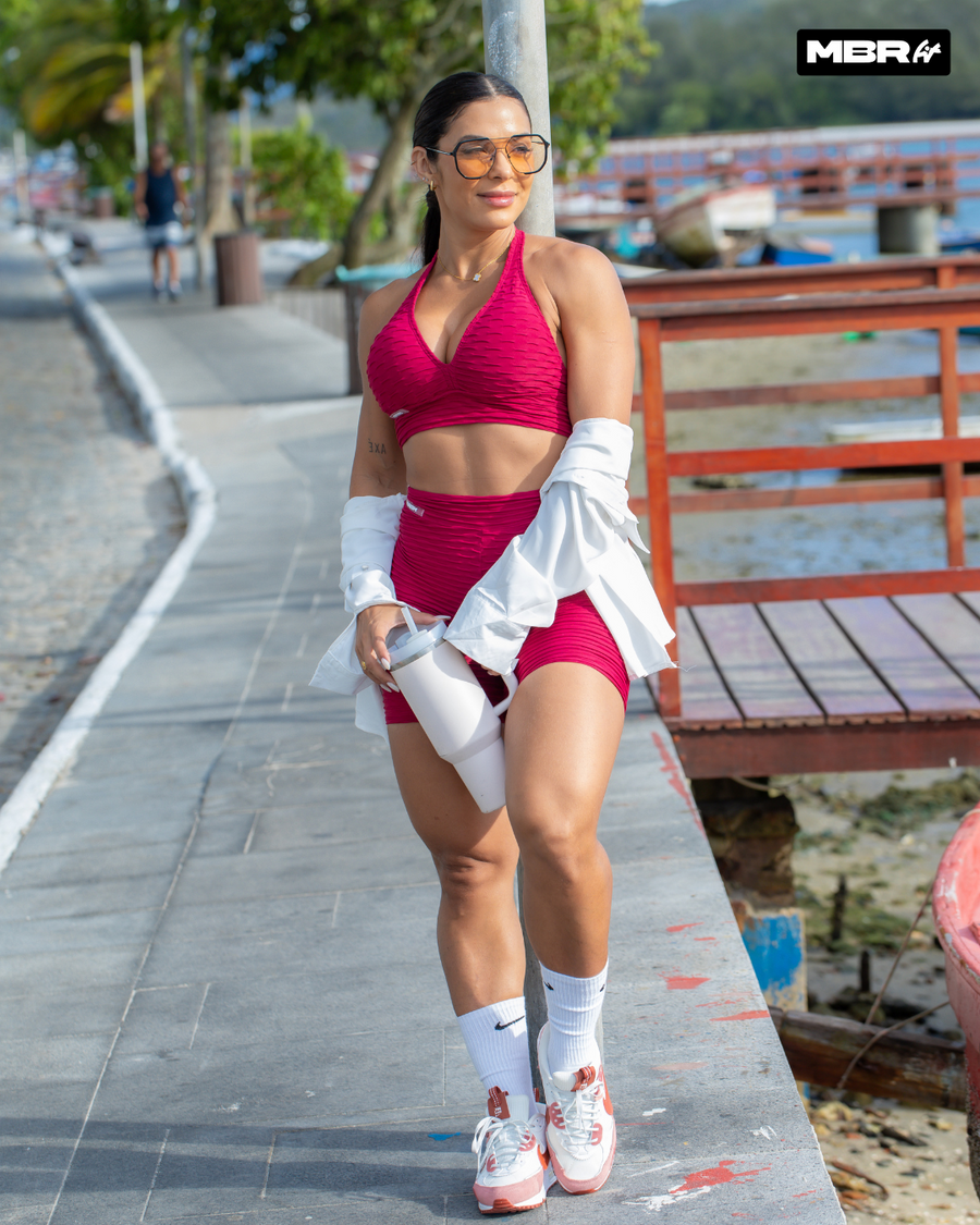 CONJUNTO SHORT GRINGA CEREJA (empina)