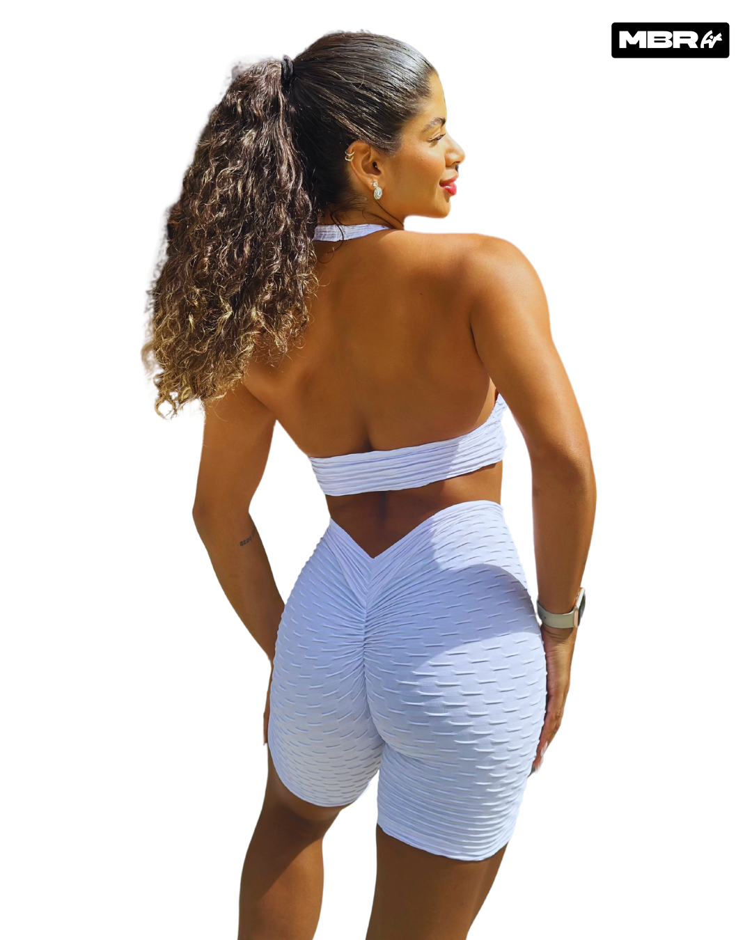 CONJUNTO SHORT GRINGA BROCADO BRANCO (empina)