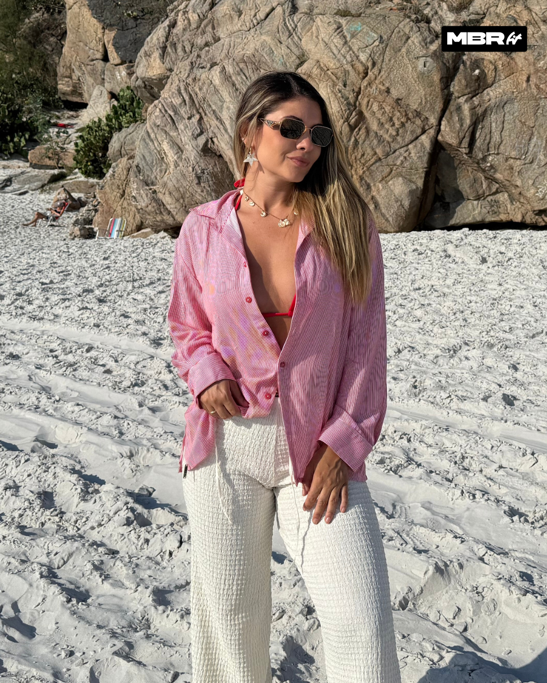 CAMISA LISTRADA VERMELHA