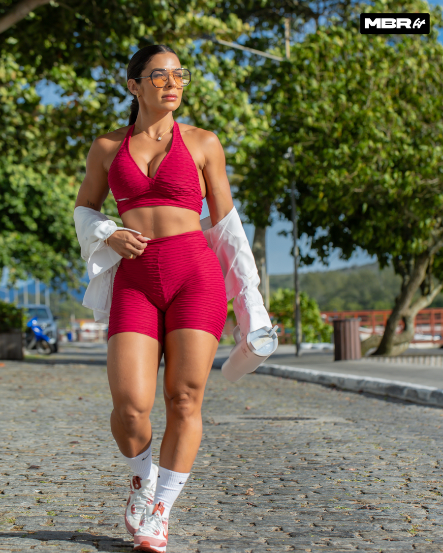 CONJUNTO SHORT GRINGA CEREJA (empina)