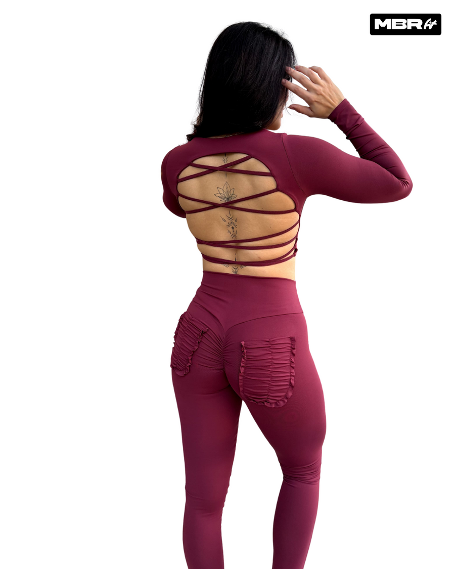 CONJUNTO FRUFRU MANGA LONGA BORDÔ (empina)