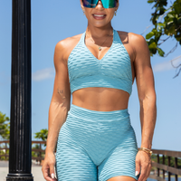 CONJUNTO SHORT GRINGA AZUL TURQUESA (empina)