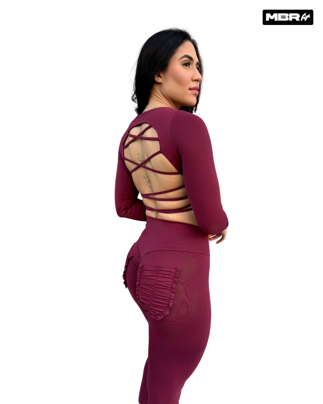 CONJUNTO FRUFRU MANGA LONGA BORDÔ (empina)