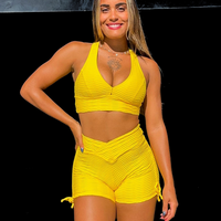 CONJUNTO SHORT ACESS AMARELO OURO ( normal )