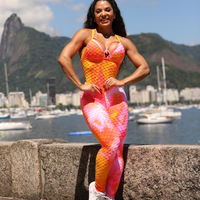 MACACÃO MUSA TIE DYE LARANJA (empina)