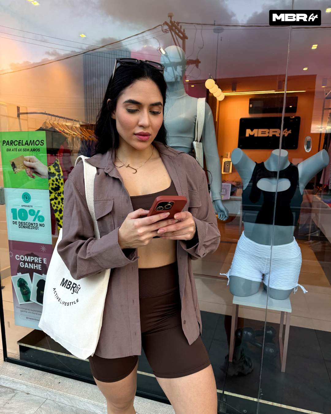 CONJUNTO SHORT BOLSO MARROM DARK (normal)