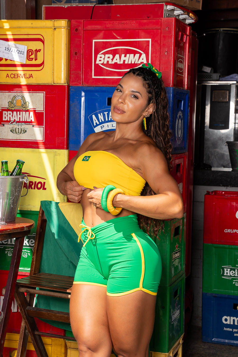 CONJUNTO BRASIL SHORT TOMARA QUE CAIA (normal)