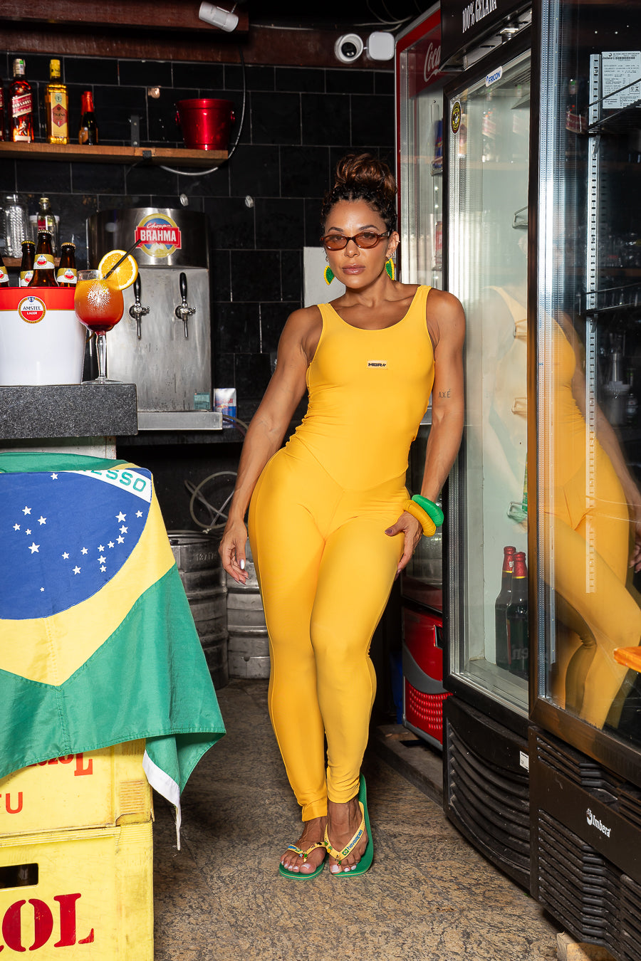 MACACÃO LISO MBR BRASIL AMARELO (empina)