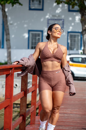 CONJUNTO SHORT GRINGA MARROM (empina)