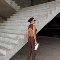 MACACÃO ZIPER BAILARINA MARROM (empina)