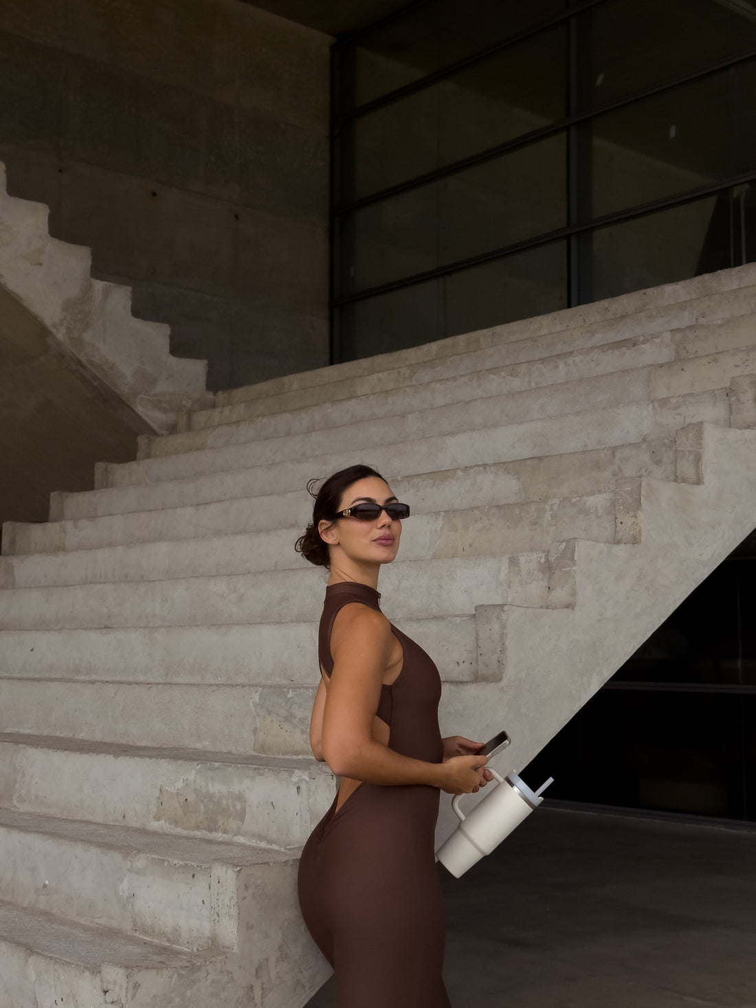 MACACÃO ZIPER BAILARINA MARROM (empina)