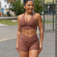 CONJUNTO SHORT ACESS MARROM (normal)