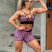 CONJUNTO SHORT ONÇA ROSA (empina)