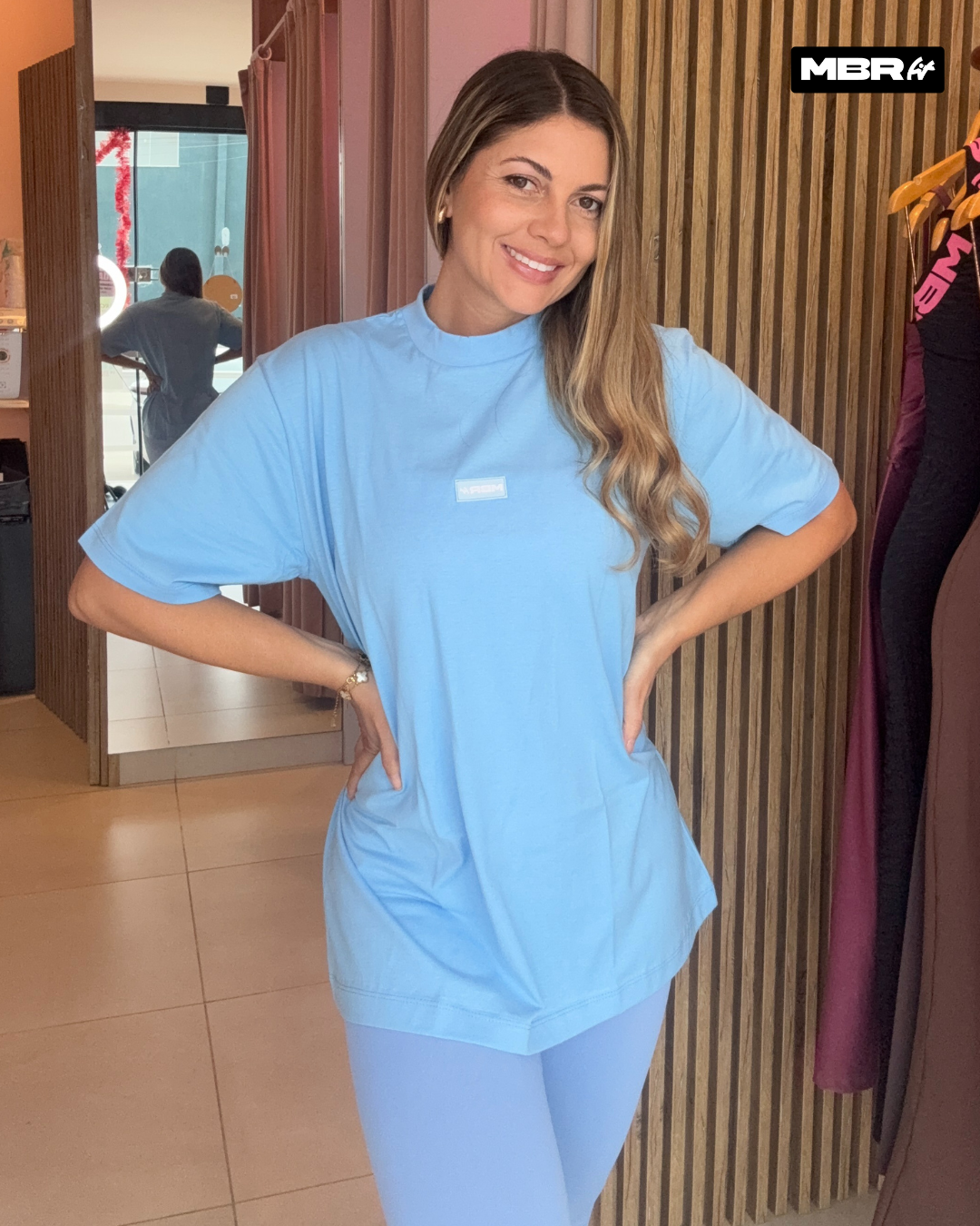 CAMISETA OVERSIZE AZUL BB