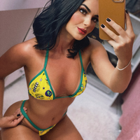 BIQUINI BRASIL AMARELO FITA VERDE